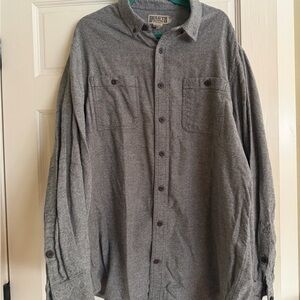 Duluth Trading Co Men's Casual Gray Button Down Shirt-XLT